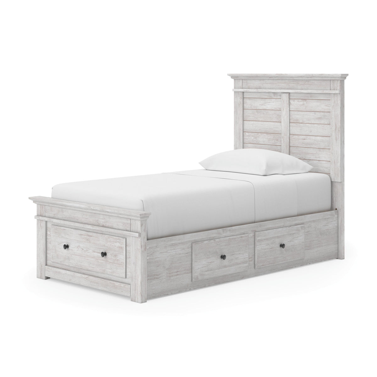Makidern Twin Panel Bed with Storage