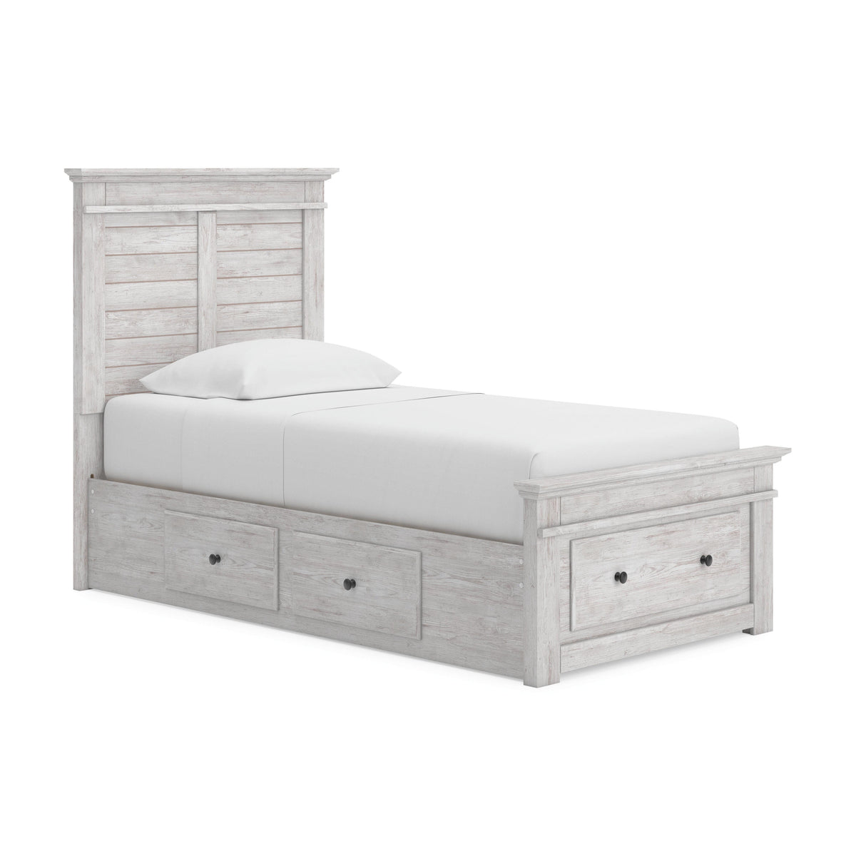 Makidern Twin Panel Bed with Storage