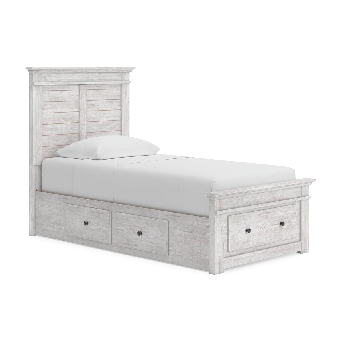 Makidern Twin Panel Bed with Storage