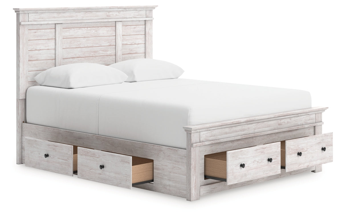 Makidern Queen Panel Storage Bed