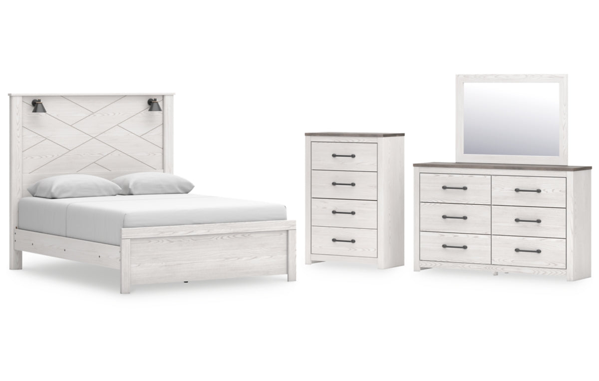 Gerridan Queen Panel Bed, Dresser, Mirror and Chest