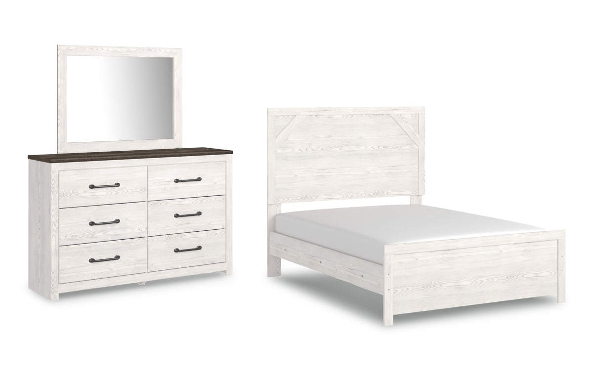 Gerridan Full Panel Bed with Mirrored Dresser