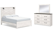 Gerridan Queen Panel Bed with Mirrored Dresser