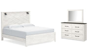 Gerridan King Panel Bed with Mirrored Dresser
