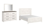 Gerridan Queen Panel Bed with Mirrored Dresser