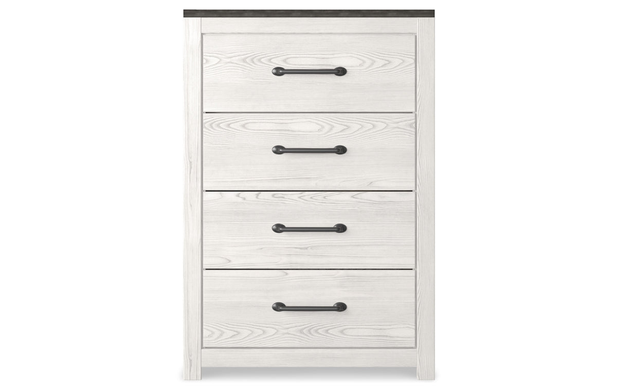 Gerridan Queen Panel Bed with Mirrored Dresser, Chest and Nightstand