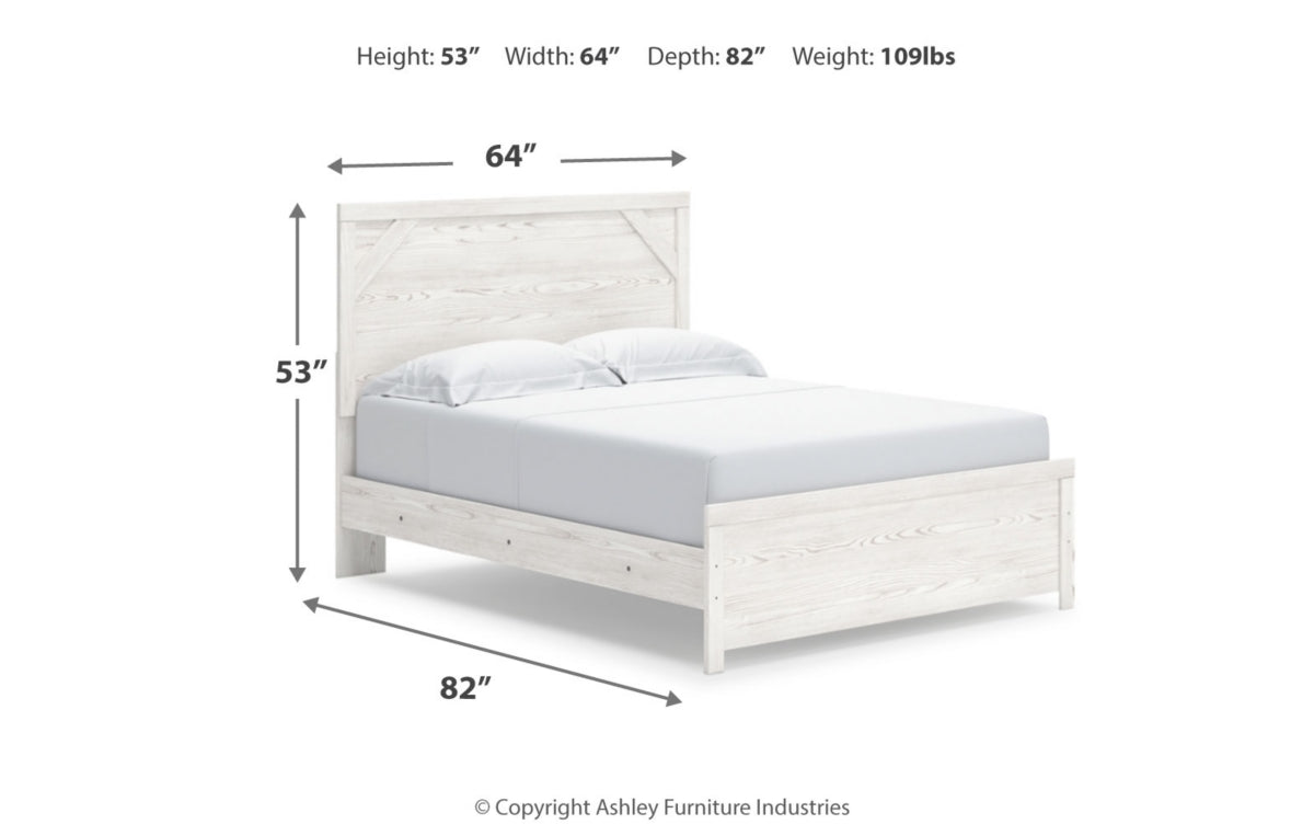 Gerridan Queen Panel Bed with Mirrored Dresser and Nightstand