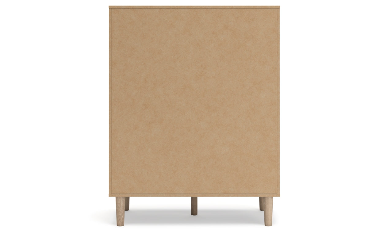 Cielden Queen Upholstered Bed with Roll Slats, Dresser, Mirror, Chest and Nightstand