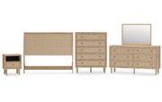 Cielden Queen Panel Headboard, Dresser, Mirror, Chest and Nightstand