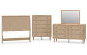 Cielden Full Panel Headboard, Dresser, Mirror and Chest
