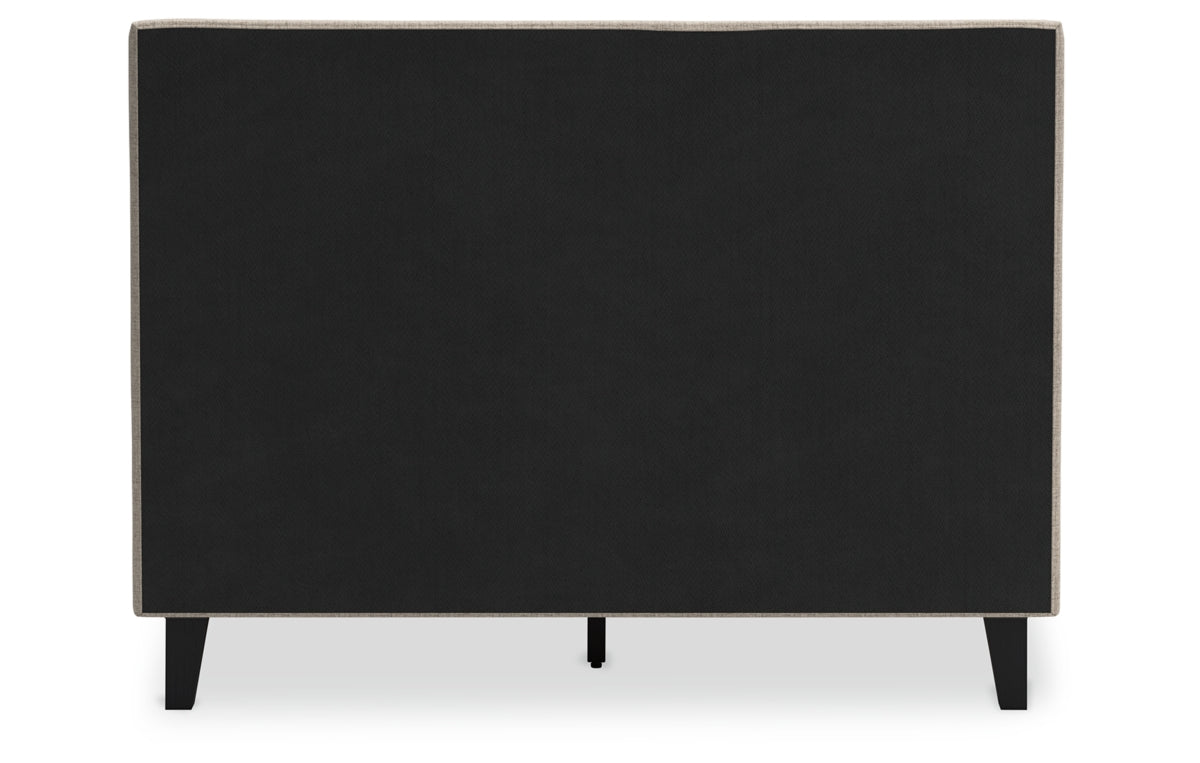 Cielden Full Upholstered Bed with Roll Slats, Dresser, Mirror and Nightstand