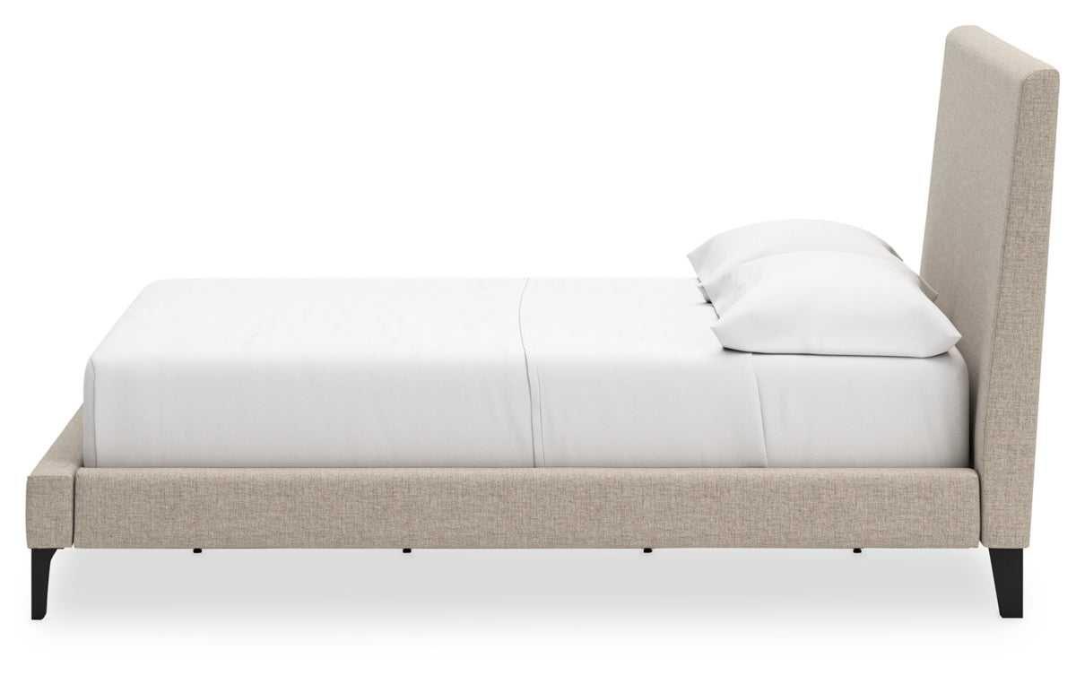 Cielden Full Upholstered Bed with Roll Slats, Dresser, Mirror and Nightstand
