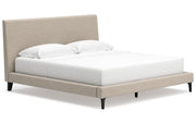 Cielden King Upholstered Bed with Roll Slats
