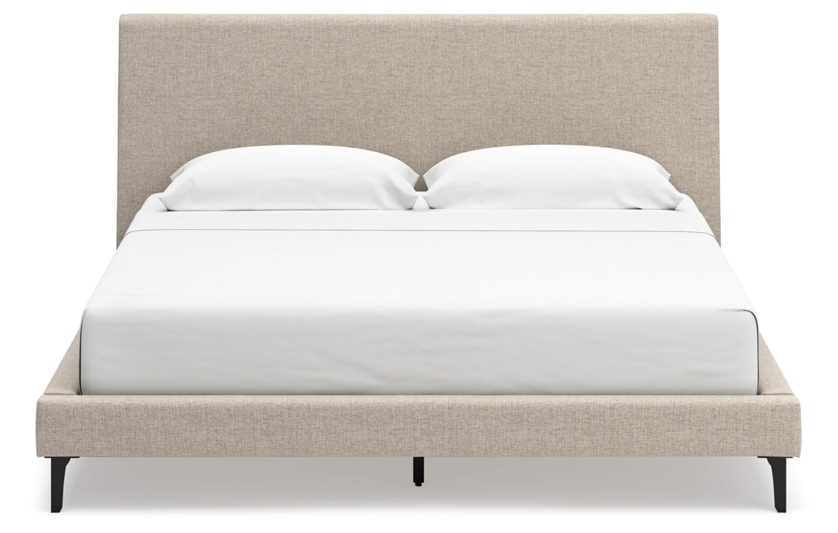 Cielden King Upholstered Bed with Roll Slats, Dresser, Mirror and Nightstand