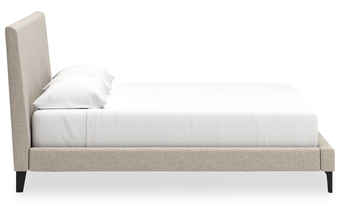 Cielden King Upholstered Bed with Roll Slats, Dresser, Mirror and Nightstand