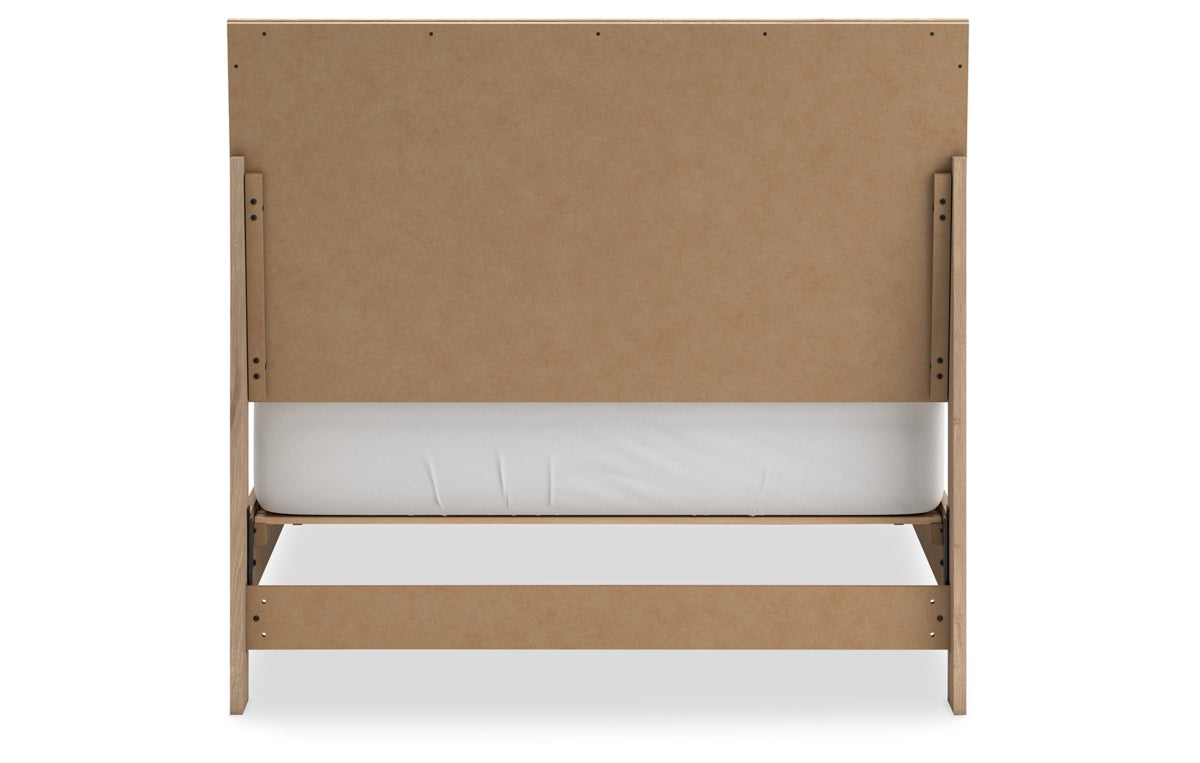 Cielden Full Panel Bed with Mirrored Dresser, Chest and Nightstand