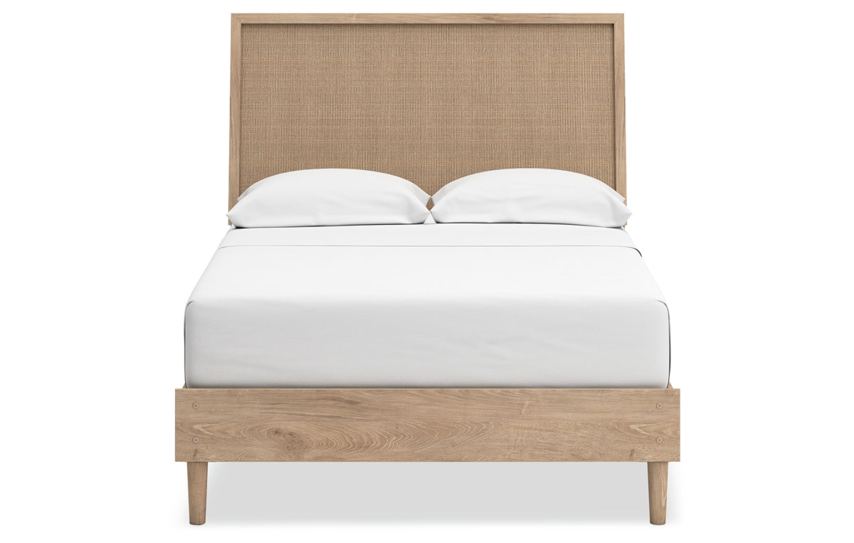 Cielden Full Panel Bed with Mirrored Dresser, Chest and Nightstand