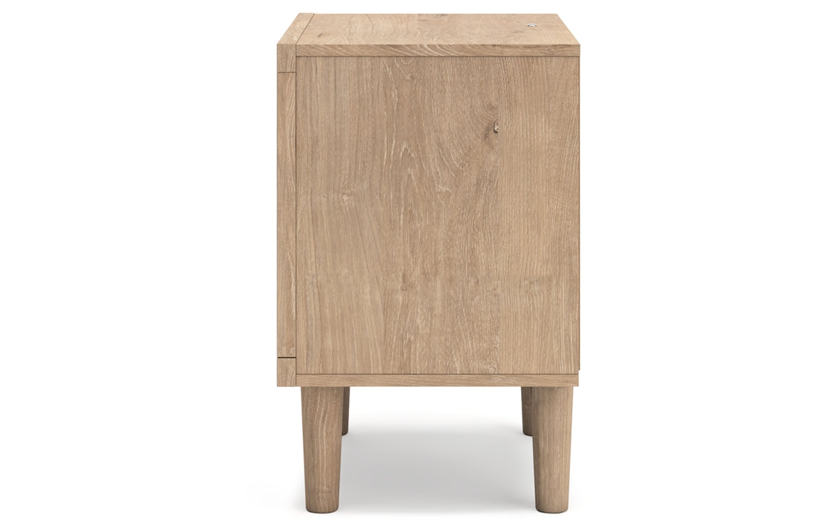 Cielden Queen Upholstered Bed with Roll Slats, Dresser, Mirror, Chest and Nightstand