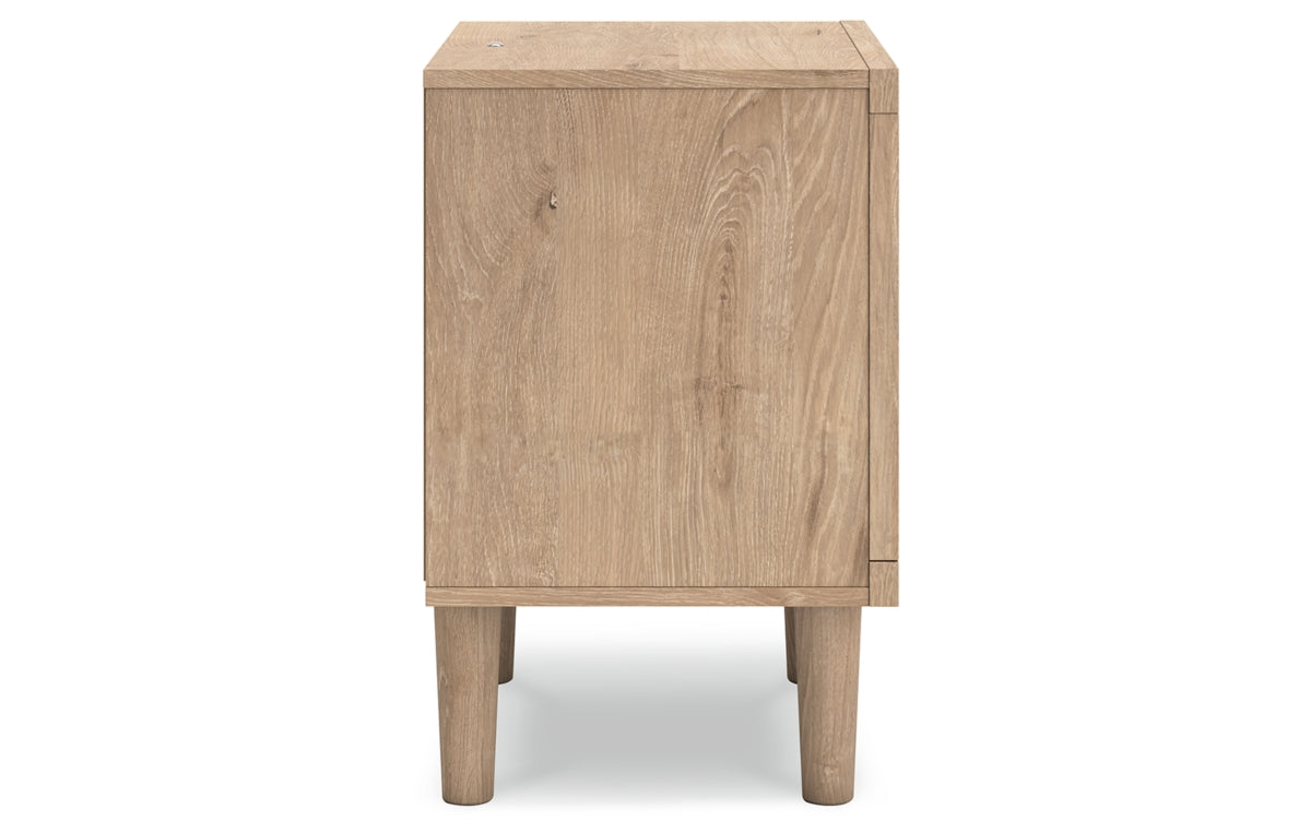 Cielden King Upholstered Bed with Roll Slats, Dresser, Mirror and Nightstand