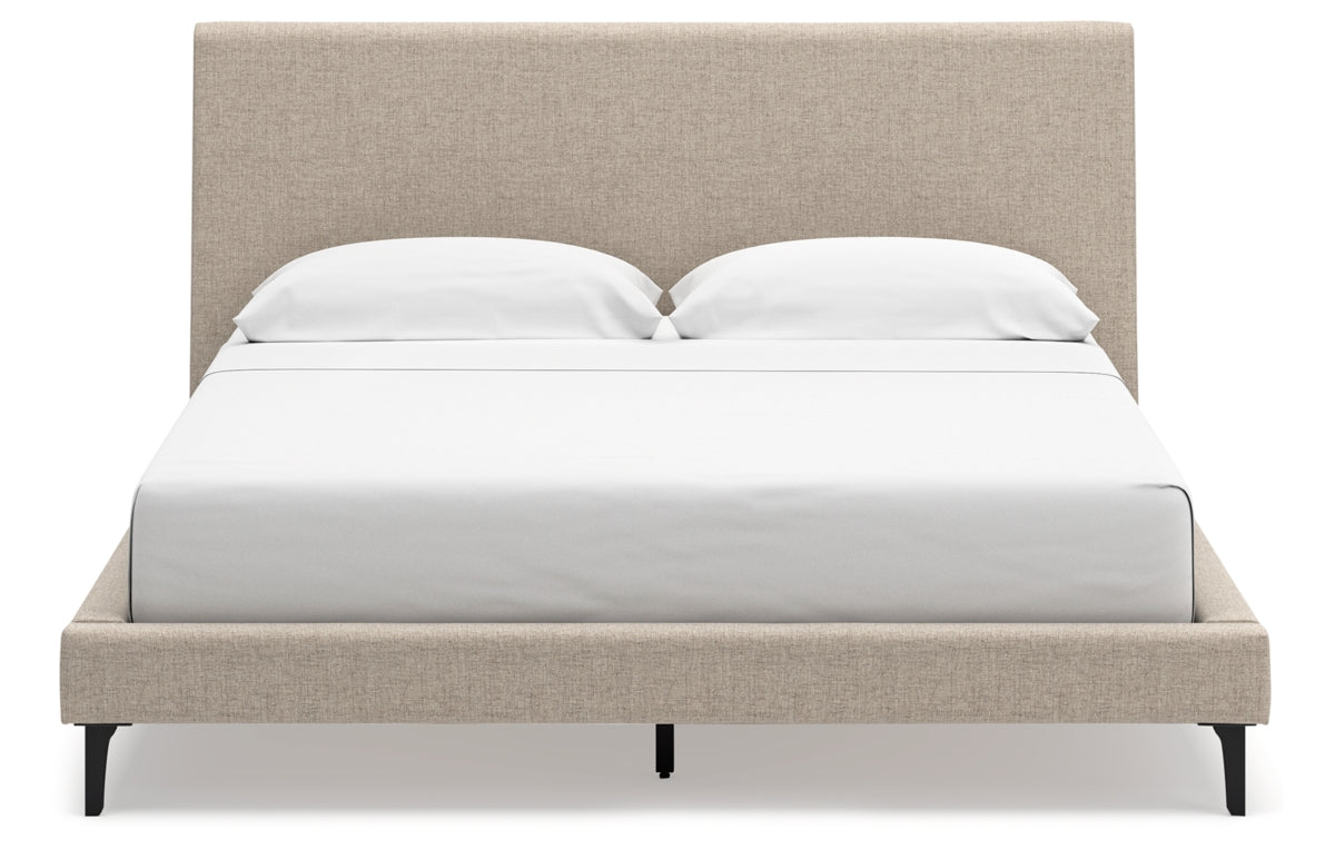 Cielden California King Upholstered Bed with Roll Slats, Dresser, Mirror and Chest