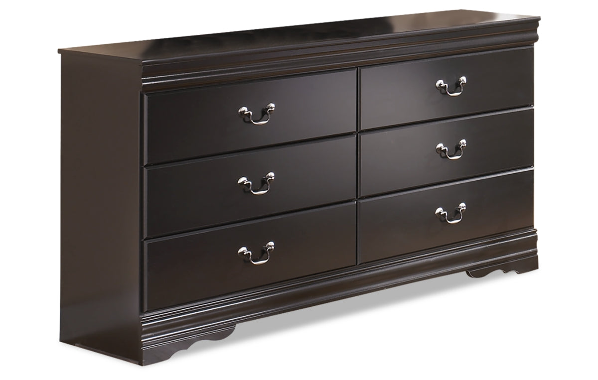 Huey Vineyard Queen Sleigh Bed with Mirrored Dresser and Nightstand