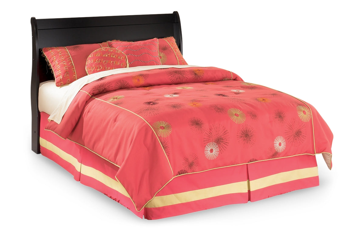 Huey Vineyard Full Sleigh Headboard with Mirrored Dresser