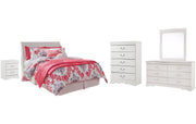 Anarasia Full Sleigh Headboard, Dresser, Mirror, Chest and Nightstand