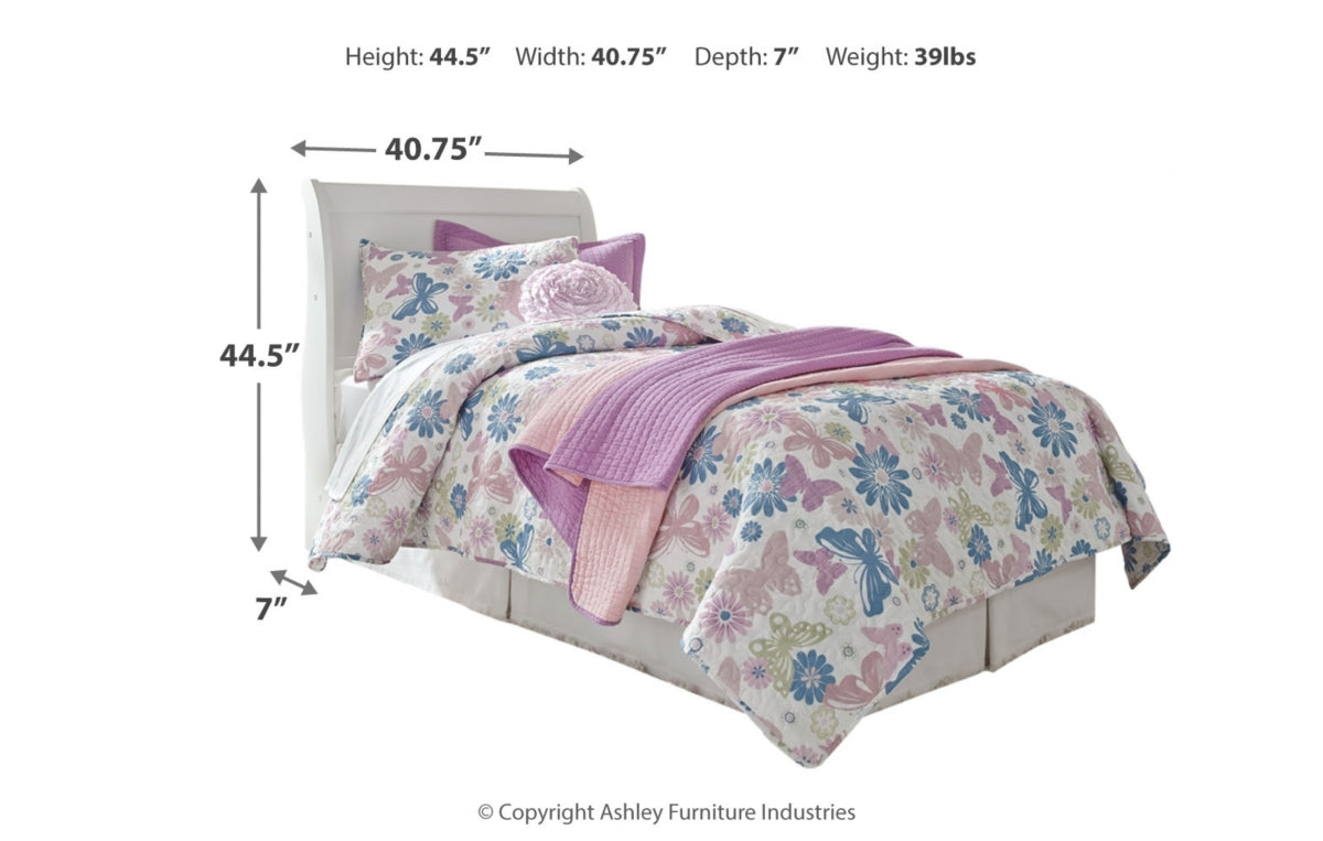 Anarasia Twin Sleigh Headboard, Dresser, Mirror, Chest and Nightstand