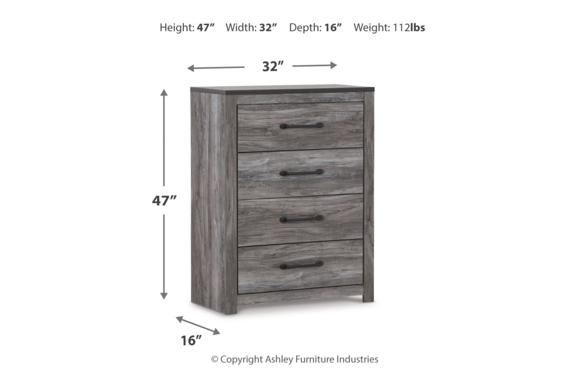 Bronyan Queen Panel Bed with Mirrored Dresser, Chest and Nightstand