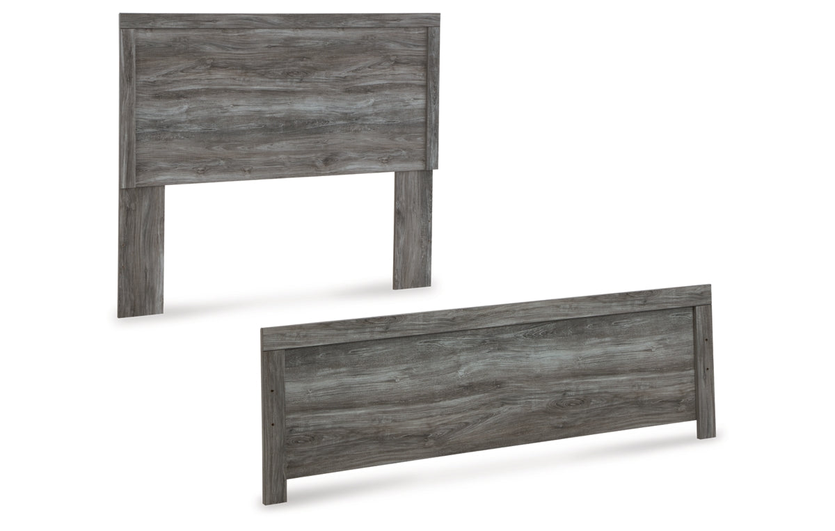 Bronyan Queen Panel Bed with Mirrored Dresser and Nightstand