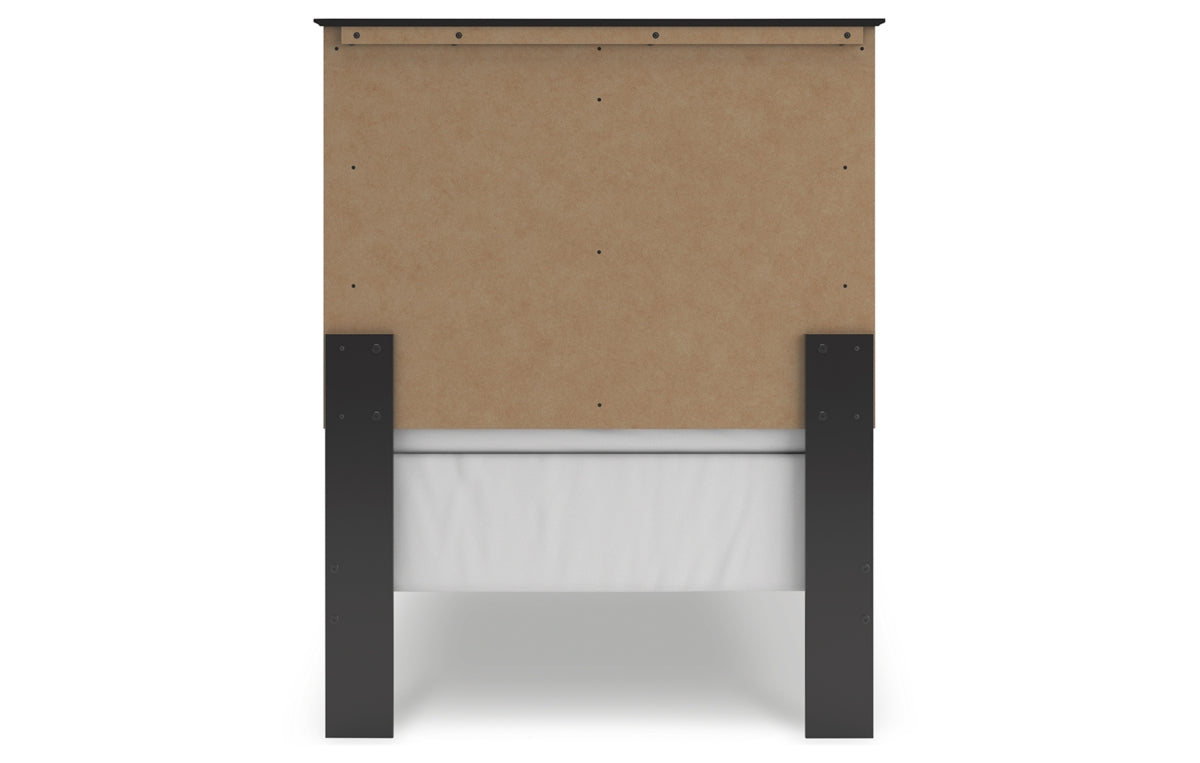 Maribel Twin Panel Bed with Mirrored Dresser and Nightstand