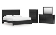 Maribel King Panel Bed, Dresser, Mirror and Chest