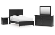 Maribel Full Panel Bed, Dresser, Mirror and Nightstand