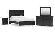 Maribel Queen Panel Bed, Dresser, Mirror and Nightstand