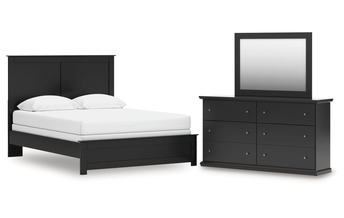 Maribel Queen Panel Bed, Dresser and Mirror