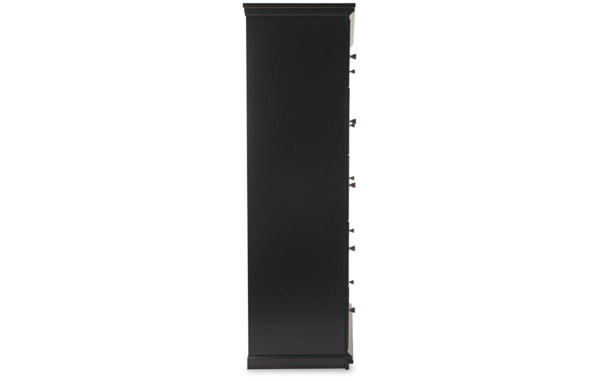 Maribel Full Panel Bed with Mirrored Dresser, Chest and Nightstand