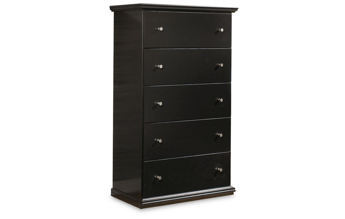Maribel King Panel Bed, Dresser, Mirror, Chest and Nightstand
