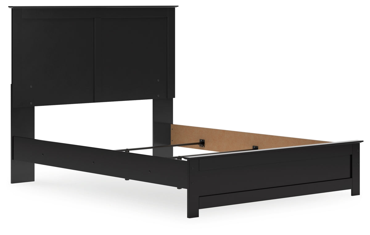 Maribel Queen Panel Bed with Mirrored Dresser