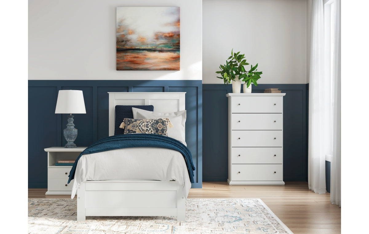 Bostwick Shoals Full Panel Bed, Dresser, Mirror, Chest and Nightstand