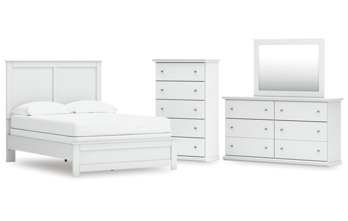 Bostwick Shoals Full Panel Bed, Dresser, Mirror and Chest