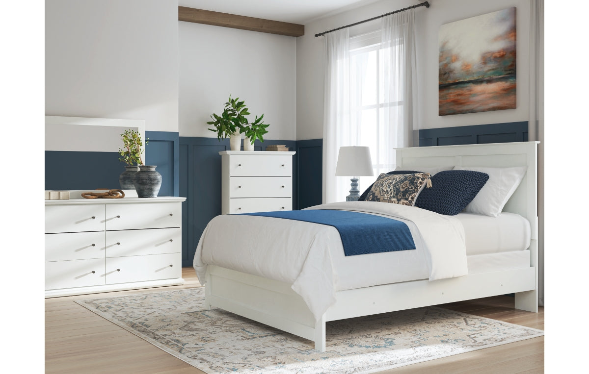Bostwick Shoals Queen Panel Bed, Dresser, Mirror and Chest