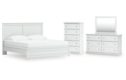 Bostwick Shoals King Panel Bed, Dresser, Mirror and Chest
