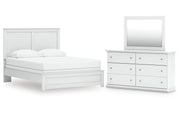 Bostwick Shoals Queen Panel Bed with Mirrored Dresser