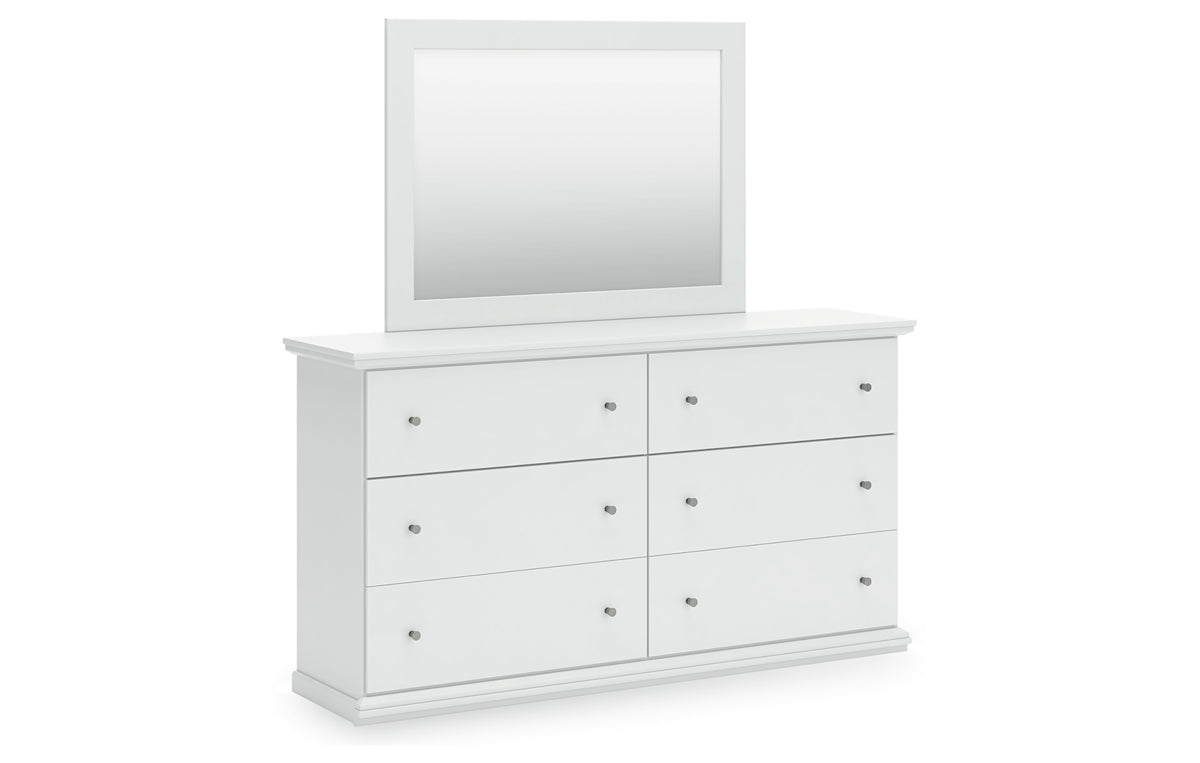 Bostwick Shoals Twin Panel Bed with Mirrored Dresser, Chest and Nightstand