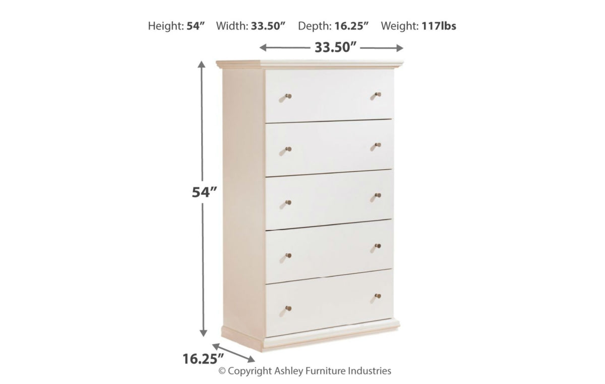 Bostwick Shoals King Panel Bed, Dresser, Mirror, Chest and Nightstand