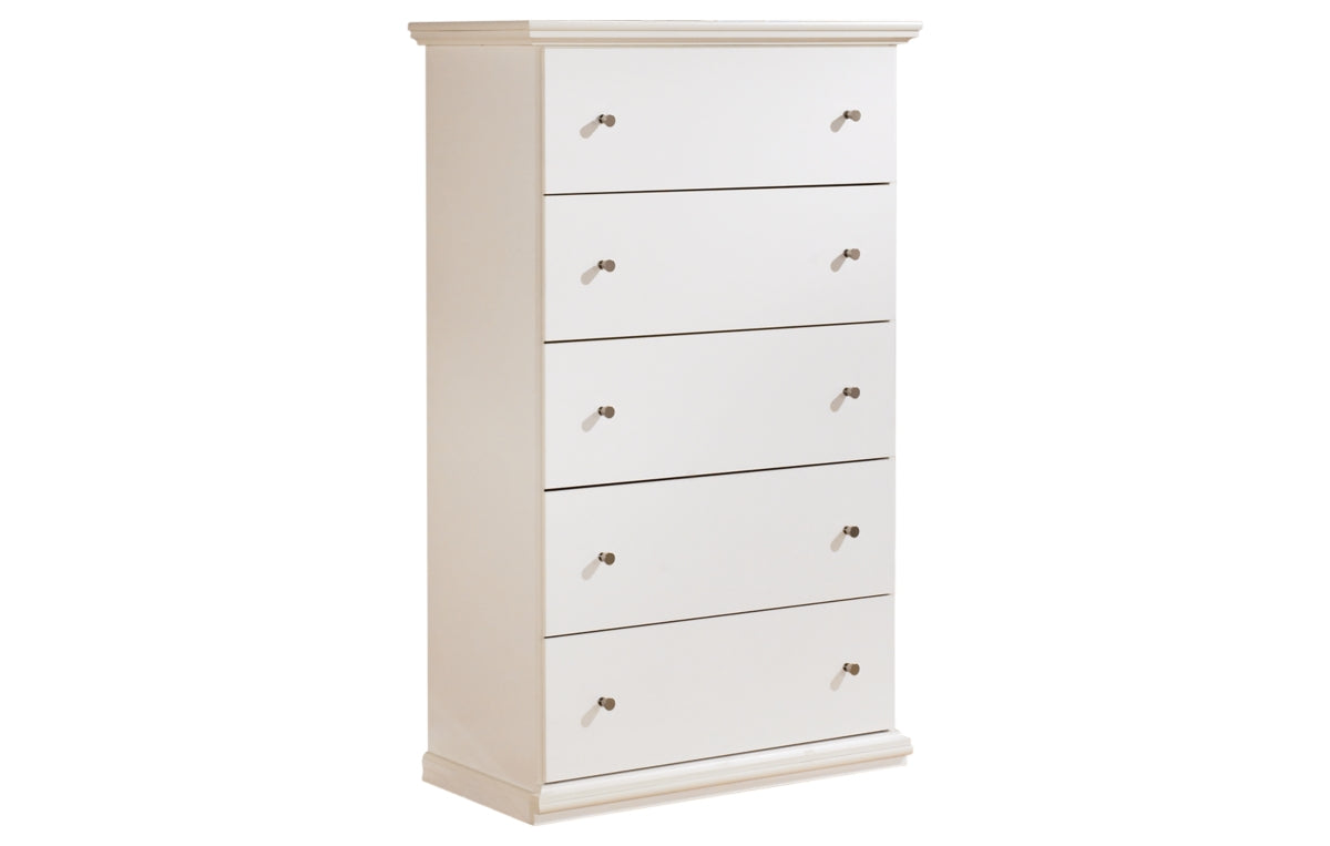Bostwick Shoals Queen Panel Bed with Mirrored Dresser, Chest and Nightstand