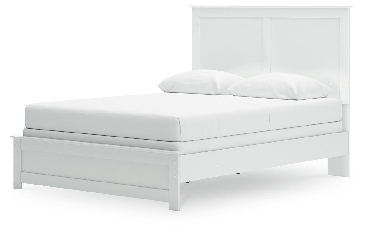 Bostwick Shoals Queen Panel Bed with Mirrored Dresser, Chest and Nightstand
