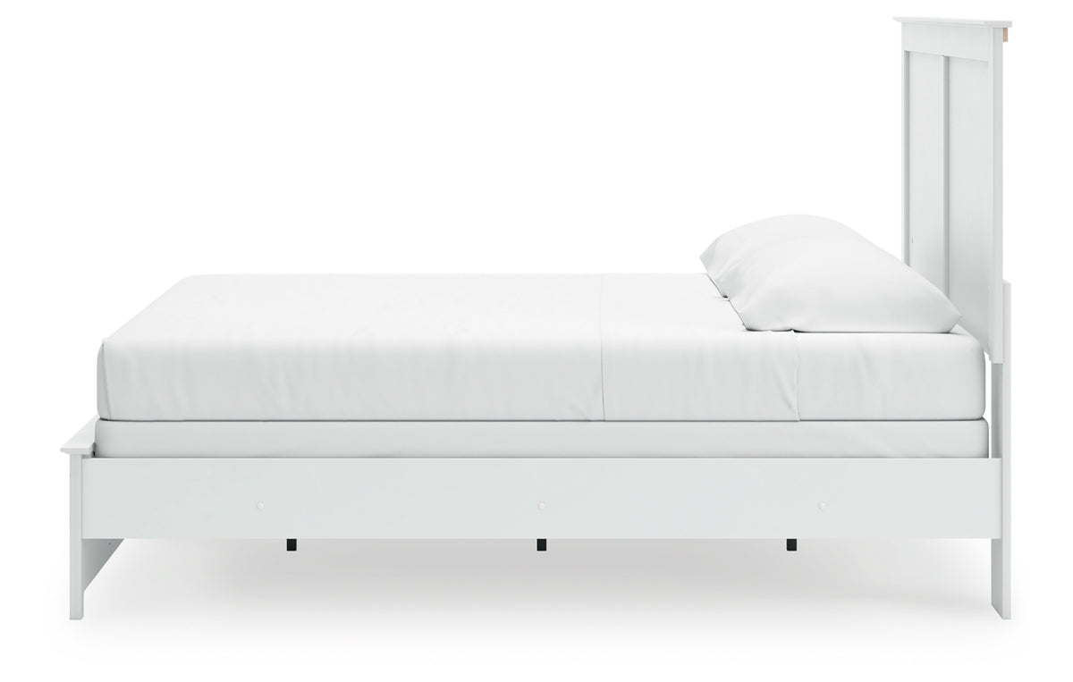 Bostwick Shoals King Panel Bed with Mirrored Dresser, Chest and Nightstand