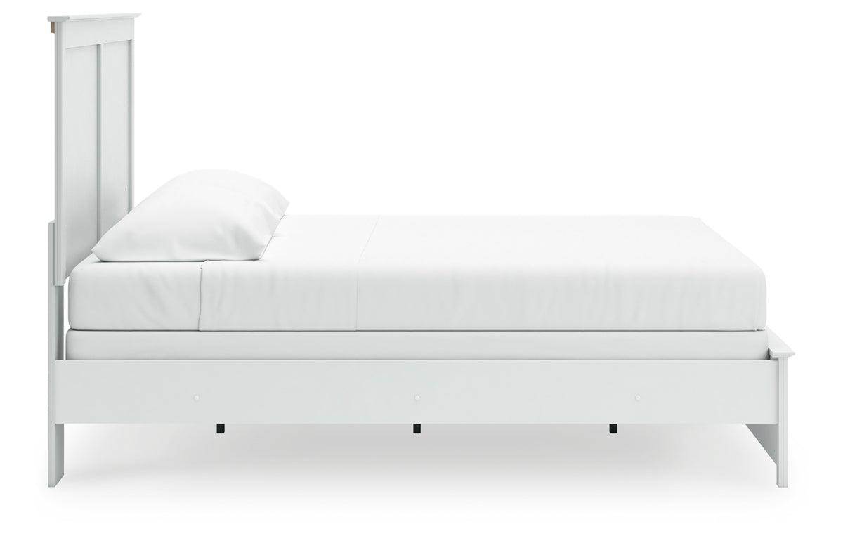 Bostwick Shoals King Panel Bed with Mirrored Dresser and Chest