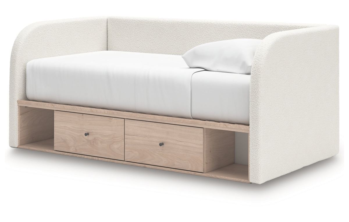 Arloster Twin Upholstered Day Bed with Storage